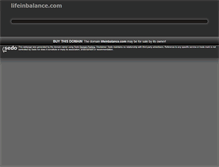 Tablet Screenshot of lifeinbalance.com