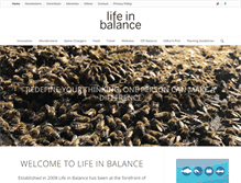 Tablet Screenshot of lifeinbalance.co.za